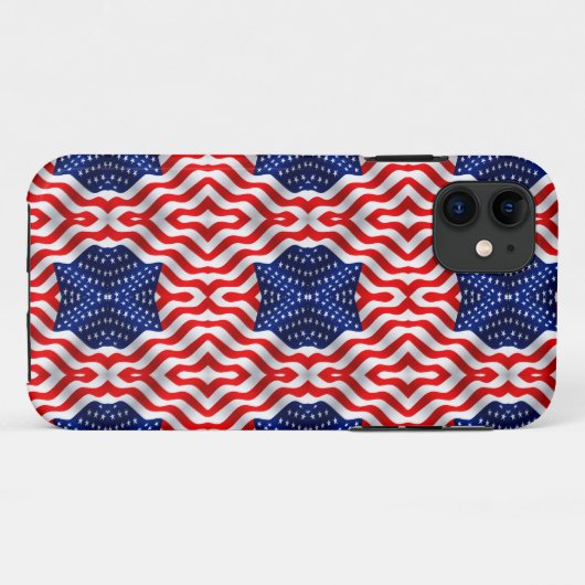 Wavy Flag Banner Case-Mate iPhone Hülle (Rückseite (Horizontal))