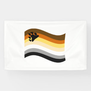 Wavy-Flag Bär Pride Paw Banner