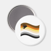 Wavy-Flag Bär Pride Paw Magnet (Vorderseite/Rückseite)