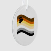 Wavy-Flag Bär Pride Paw Ornament (Vorderseite)