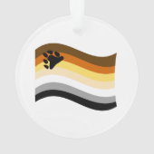 Wavy-Flag Bär Pride Paw Ornament (Rückseite)