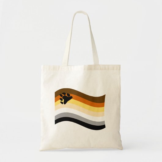 Wavy-Flag Bär Pride Paw Tragetasche (Vorne)