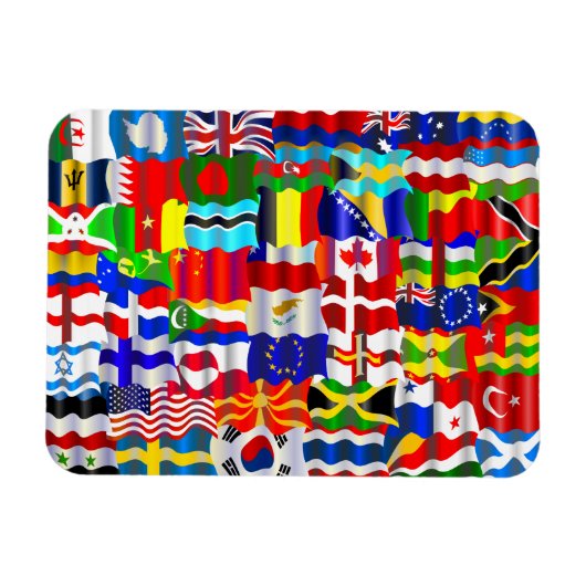 Wavy Flag Wallpaper Magnet (Horizontal)