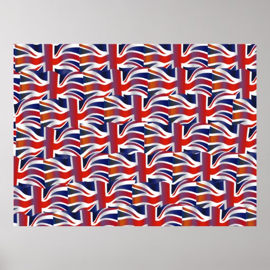Wavy-Flag-Wallpaper Poster (Vorne)
