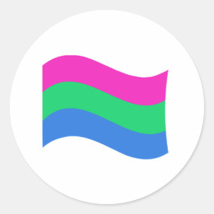 Wavy-Flagge Runder Aufkleber