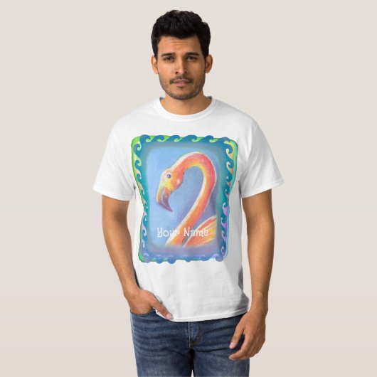 Wavy Flamingo T - Shirt (Vorne ganz)