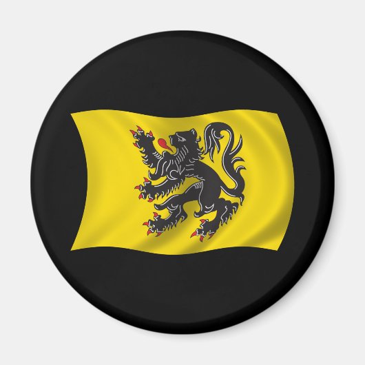 Wavy Flanders Flag Magnet (Vorne)