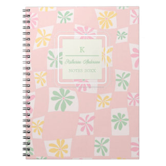 Wavy Floral Karo Notizblock