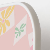 Wavy Floral Karo Pickleball Schläger (Linke Seite)