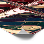 Wavy Fraktal Pattern Poster (Ecke)