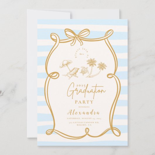 Wavy Frame Abschluss Einladung (Vorderseite)