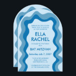 Wavy Frame Arch Modern Custom QR Bar Bat Mitzvah Einladung<br><div class="desc">Perfekte Karte, um eine Fledermausmitzvah, Bar mitzvah oder andere jüdische Feier anzukündigen! Handgefertigte Wavy Frame für Sie auf der Vorderseite! Vollständig anpassbar! Klicken Sie auf "Personalisieren" oben, um den Text zu bearbeiten und Ihren Link zum qr-Code hinzuzufügen. Klicken Sie auf "Bearbeiten mit dem Designwerkzeug", um die Schriftart, Farben und Einstellungen...</div>