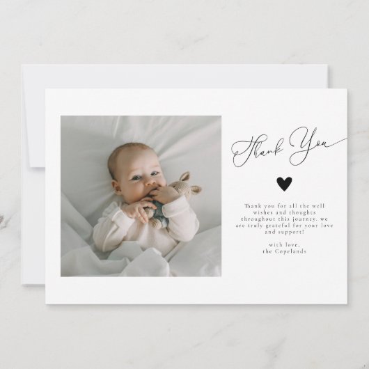 Wavy Frame Birth Announcement Foto Ankündigung (Rückseite)