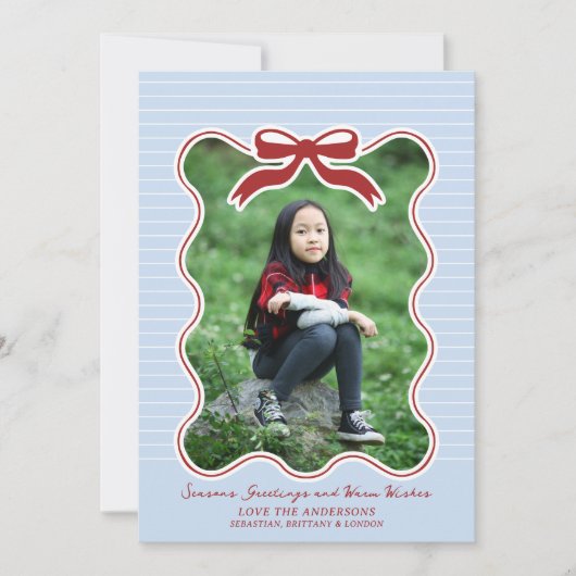 Wavy Frame Bow Pinstriday Weihnachten (Vorderseite)