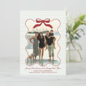 Wavy Frame Bow Pinstriday Weihnachten (Stehend Vorderseite)