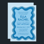 Wavy Frame Modern Chic Custom Bar Bat Mitzvah Einladung<br><div class="desc">Perfekte Karte, um eine Fledermausmitzvah, Bar mitzvah oder andere jüdische Feier anzukündigen! Handgefertigte Wavy Frame für Sie auf der Vorderseite! Vollständig anpassbar! Klicken Sie auf "Personalisieren" oben, um den Text zu bearbeiten. Klicken Sie auf "Bearbeiten mit dem Designwerkzeug", um die Schriftart, Farben und Einstellungen anzupassen und die hintere Seitenfarbe zu...</div>