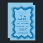 Wavy Frame Modern Chic Custom Bar Bat Mitzvah Einladung<br><div class="desc">Perfekte Karte, um eine Fledermausmitzvah, Bar mitzvah oder andere jüdische Feier anzukündigen! Handgefertigte Wavy Frame für Sie auf der Vorderseite! Vollständig anpassbar! Klicken Sie auf "Personalisieren" oben, um den Text zu bearbeiten. Klicken Sie auf "Bearbeiten mit dem Designwerkzeug", um die Schriftart, Farben und Einstellungen anzupassen und die hintere Seitenfarbe zu...</div>