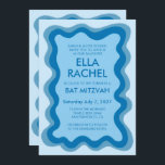 Wavy Frame Modern Custom QR CODE Bar Bat Mitzvah Einladung<br><div class="desc">Perfekte Karte, um eine Fledermausmitzvah, Bar mitzvah oder andere jüdische Feier anzukündigen! Handgefertigte Wavy Frame für Sie auf der Vorderseite! Vollständig anpassbar! Klicken Sie auf "Personalisieren" oben, um den Text zu bearbeiten und Ihren Link zum qr-Code hinzuzufügen. Klicken Sie auf "Bearbeiten mit dem Designwerkzeug", um die Schriftart, Farben und Einstellungen...</div>