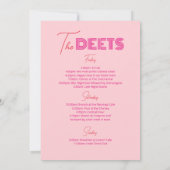 Wavy Frame Retro Bachelorette Wochenendreise Einladung (Rückseite)