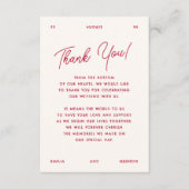 Wavy Frame Retro Photo Funky Wedding Dankeskarte (Vorderseite)