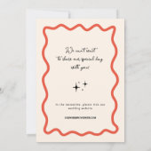 Wavy Frame Retro Wedding Foto Save the Date (Rückseite)