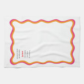 Wavy Frame & Whimsical Quote Geschirrtuch (Horizontal)