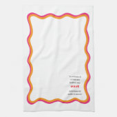 Wavy Frame & Whimsical Quote Geschirrtuch (Vertikal)