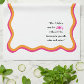 Wavy Frame & Whimsical Quote Geschirrtuch (Gefaltet)