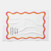 Wavy Frame & Whimsical Quote Geschirrtuch (Horizontal)