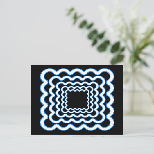 Wavy Frames Postkarte (Stehend Vorderseite)