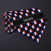 Wavy France Flag Pattern Krawatte