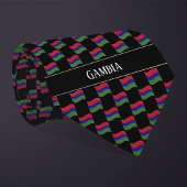 Wavy Gambia Flag Pattern Krawatte