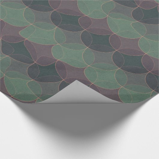 Wavy Geometric Wrapping Paper Geschenkpapier (Ecke)