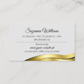 Wavy Gold Dekoration auf Light Gray Class und Luxu Visitenkarte (Rückseite)