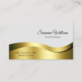 Wavy Gold Dekoration auf Light Gray mit Foto Class Visitenkarte (Vorderseite)