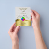 Wavy Gold Dekoration auf Monogram-Flyer für hellgr Flyer (Gruppe)