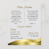 Wavy Gold Dekoration auf Monogram-Flyer für hellgr Flyer (Hinten)
