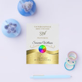 Wavy Gold Dekoration auf Monogram-Flyer für hellgr Flyer (Einzeln)