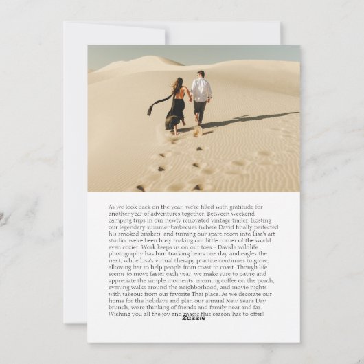 Wavy Gold Frame Classic Frohe Weihnachten (Rückseite)