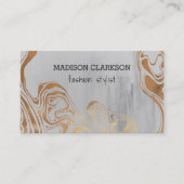 Wavy Gold Glitzer Visitenkarte (Vorderseite)