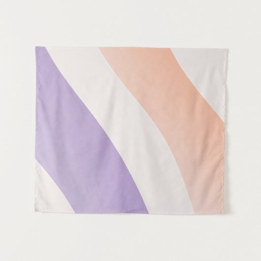 Wavy Gradient Soothing Lines Wandteppich (Vorderseite (Horizontal))