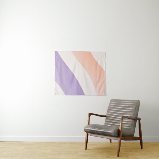 Wavy Gradient Soothing Lines Wandteppich (Beispiel (Horizontal))