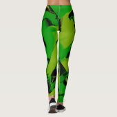 Wavy Green und Black Leggings (Rückseite)