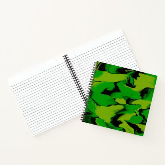 Wavy Green und Black Notizblock (Innenseite)