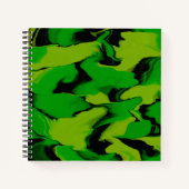 Wavy Green und Black Notizblock (Vorderseite)