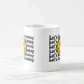 Wavy Groovy Lasst uns heute lernen Kaffeetasse (Mittel)