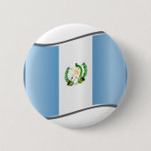 Wavy Guatemala-Flagge Button (Vorderseite)