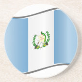 Wavy Guatemala-Flagge Getränkeuntersetzer (Vorne)