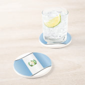 Wavy Guatemala-Flagge Getränkeuntersetzer (Seite)