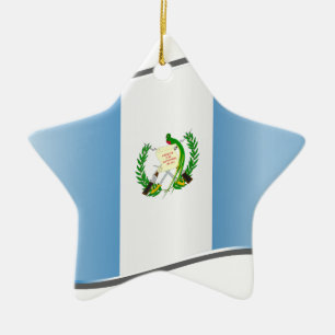 Wavy Guatemala-Flagge Keramikornament